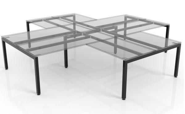 50mm Square Legs 4 Persons Workstation 1800 - Many Options