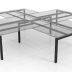50mm Square Legs 4 Persons Workstation 1800 - Many Options