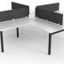 50mm Square Legs 4 Persons Workstation 1800 - Many Options