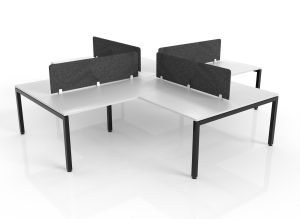 Quick Ship Hush Desk Mounted Dividing Screen 18mm