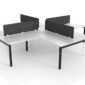 Quick Ship Hush Desk Mounted Dividing Screen 18mm