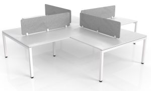 50mm Square Legs 4 Persons Workstation 1800 - Many Options