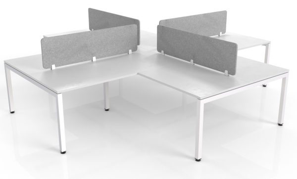 50mm Square Legs 4 Persons Workstation 1800 - Many Options