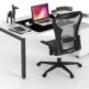 Plaza 50mm Square legs Frame Single Desk 1500 - Many Options