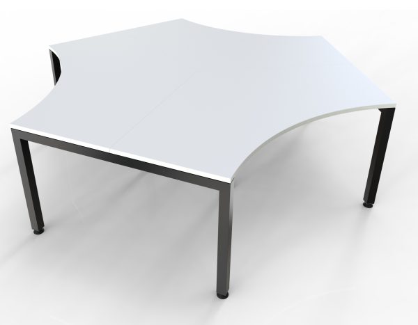 Infinity Plaza 120 Degree Workstation with1200 desktop - Contract Work