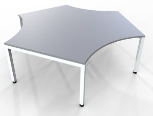 Infinity Plaza 120 Degree Workstation with1200 desktop - Contract Work