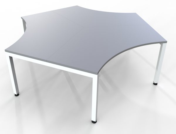 Infinity Plaza 120 Degree Workstation with1200 desktop - Contract Work