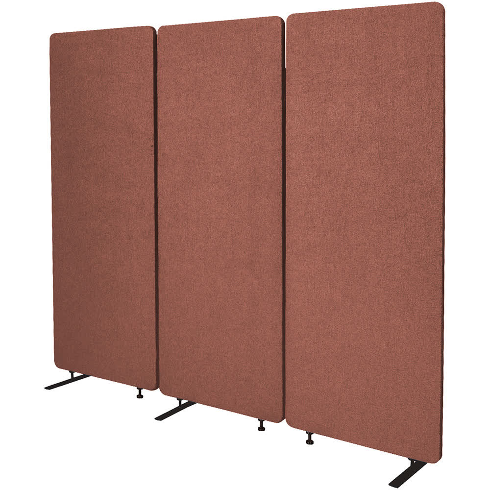 Room Divider Acoustic Screen 3 Panels - Copper Check Stock*
