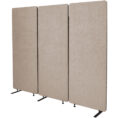 Room Divider Acoustic Screen 3 Panels - Sand