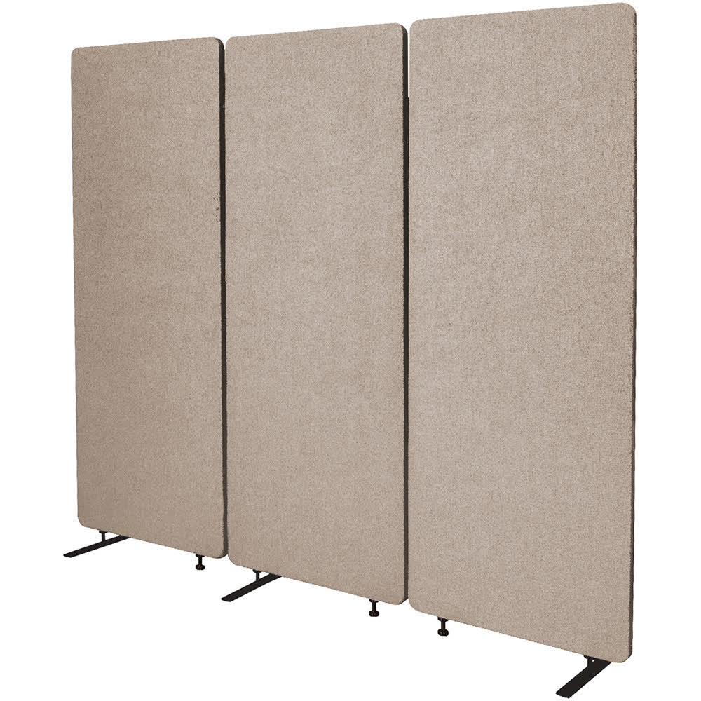 Room Divider Acoustic Screen 3 Panels - Sand