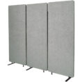 Room Divider Acoustic Screen Add On Panel - Silver