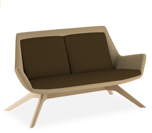 Aquila Two Seat Low Back Lounge - 8 Base Options