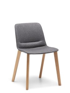 Unica Timber Upholstered Visitor Chair