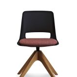 Unica Timber Swivel Upholstered Chair