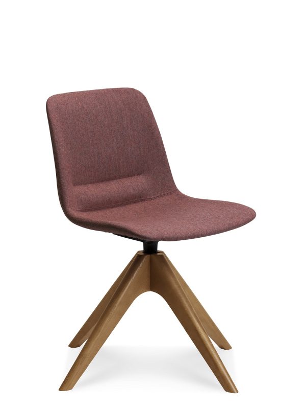Unica Timber Swivel Upholstered Chair