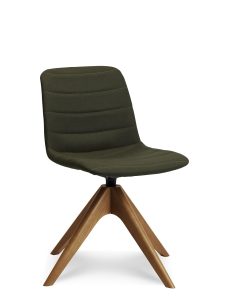 Unica Timber Swivel Upholstered Chair