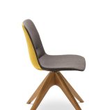 Unica Timber Swivel Upholstered Chair