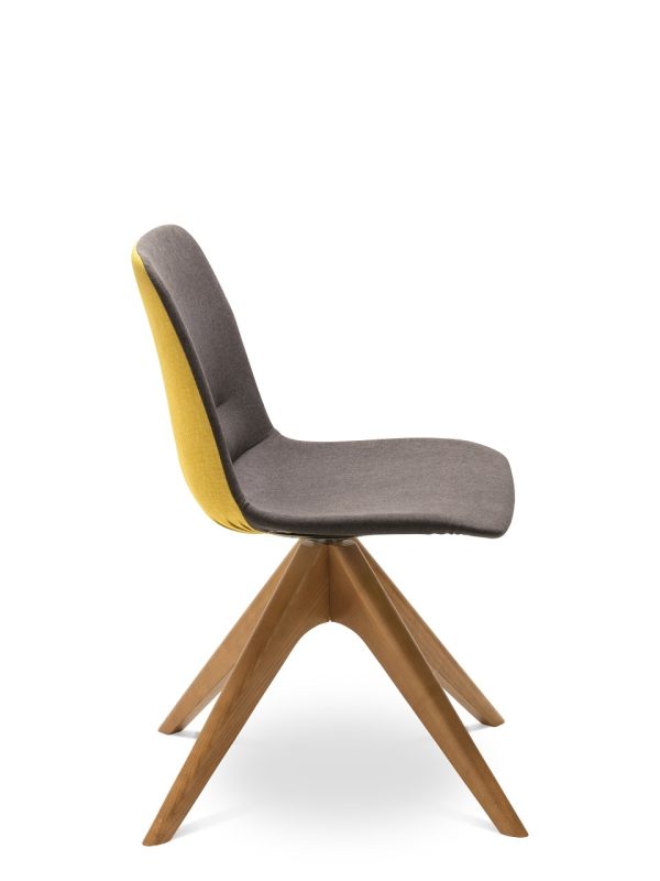 Unica Timber Swivel Upholstered Chair