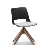 Unica Timber Swivel Upholstered Chair