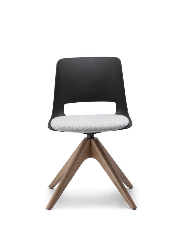 Unica Timber Swivel Upholstered Chair