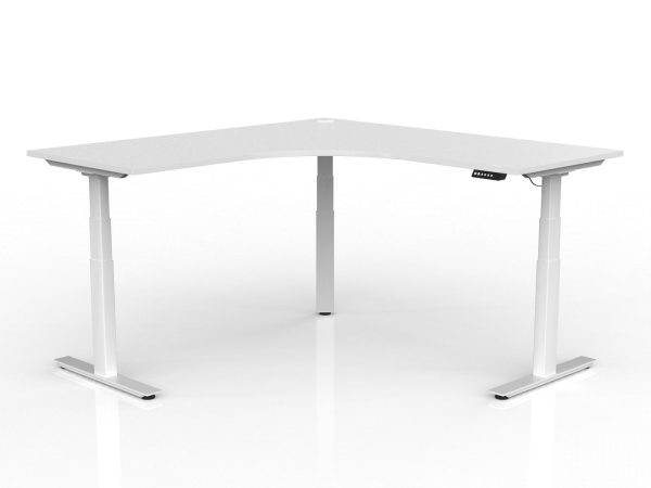 AGILE+ Triple Motors Electric Corner Workstation 90 deg - 2 Sizes
