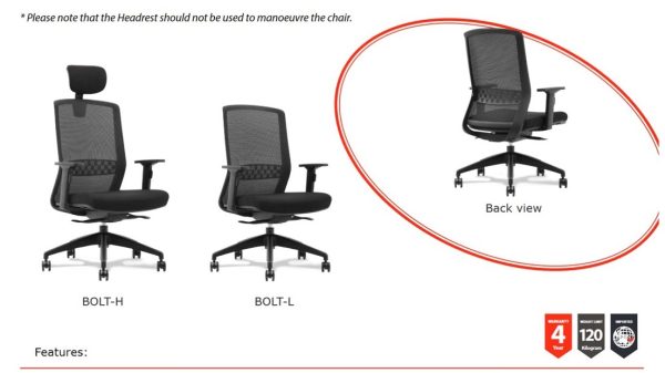 BOLT High Mesh Back Task Chair BOLT High Mesh Back Task Chair