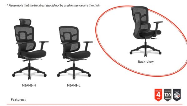 St Miami Mesh High Back Executive Chair 