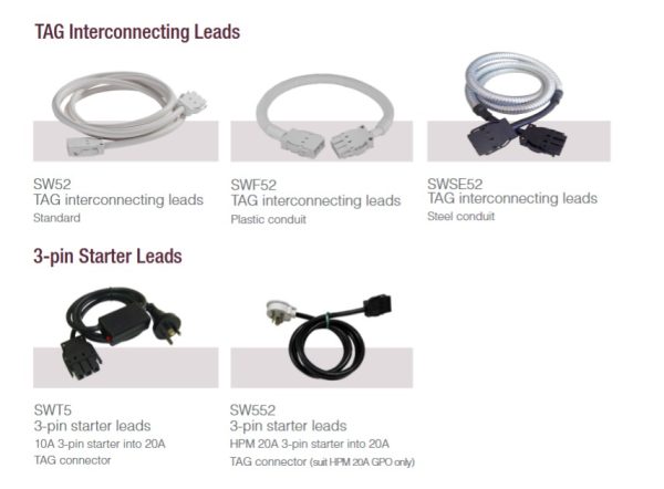 Interconnecting Lead 20 Amp - 11 sizes Interconnecting Lead 20 Amp - 11 sizes