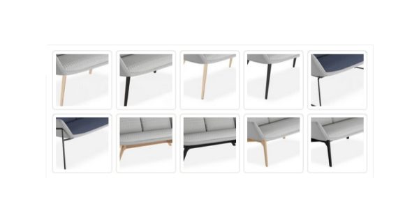 Aquila Two Seater High Back Lounge - 8 Base Options Aquila Two Seater High Back Lounge - 8 Base Options