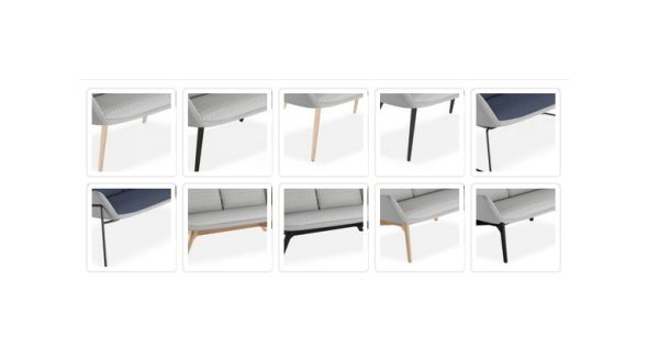 Aquila Two Seat Low Back Lounge - 8 Base Options