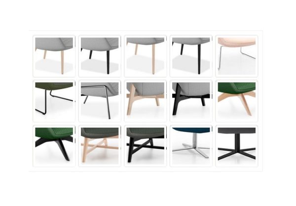 Aquila One High Back Lounge Chair - 13 Base Options