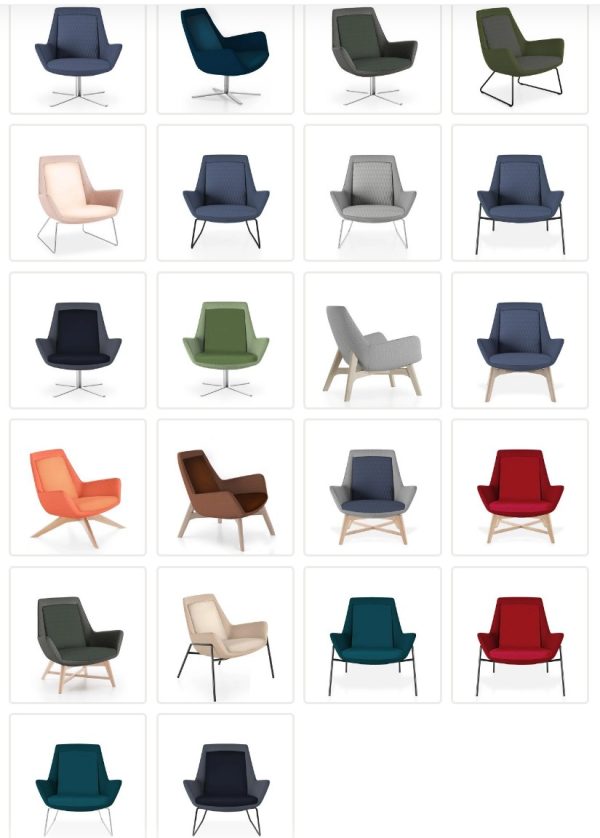 Aquila One Low Back Lounge Chair - 13 Base Options Aquila One Low Back Lounge Chair - 13 Base Options