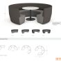 Motion Arc 3 Collaborating Seating Lounge