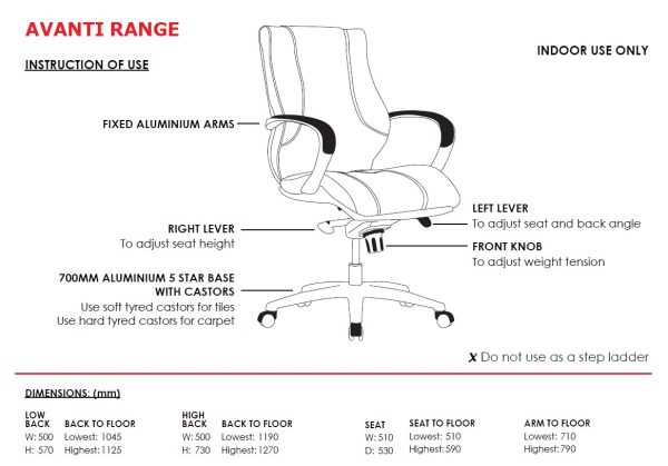 Avanti Executive Chair - 2 Options