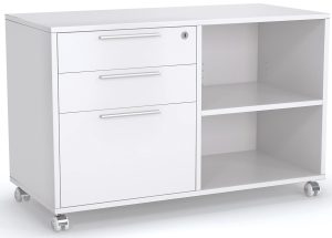 Mobile Caddy with Drawers and Open Shelves – White Or Custom TOP Mobile Caddy with Drawers and Open Shelves - White Or Custom TOP