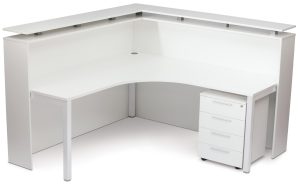Corner Reception Desk Facade Only WHITE 1800
