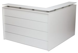 Corner Reception Desk Facade Only WHITE 1800