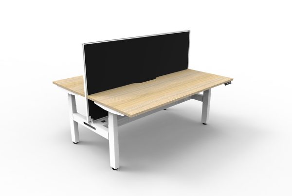 Boost Plus Double Desk Electric Frame Only - H Frame WHITE Boost Plus Double Desk Electric Frame Only - H Frame WHITE