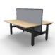 BOOST+ Double Electric Desk With Screen And Cable Tray - 3 Sizes