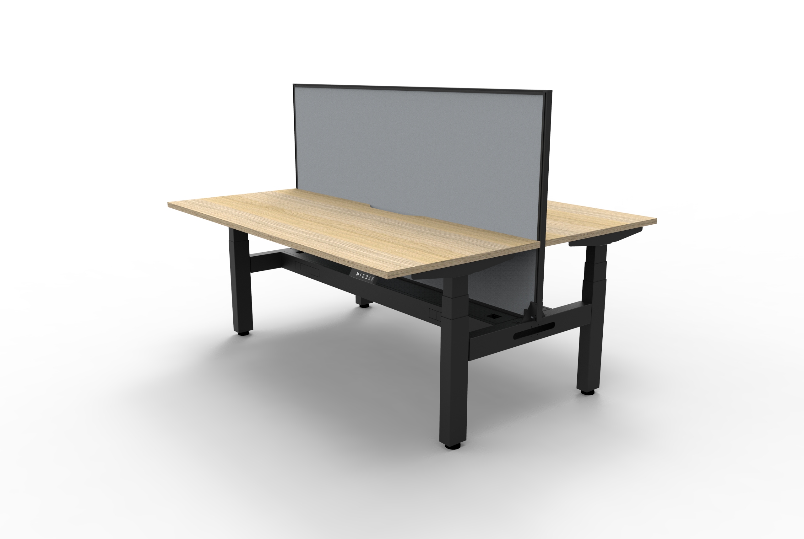 BOOST+ Double Electric Desk With Screen And Cable Tray - 3 Sizes
