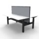 BOOST+ Double Electric Desk With Screen And Cable Tray - 3 Sizes