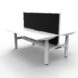 BOOST+ Double Electric Desk With Screen And Cable Tray - 3 Sizes