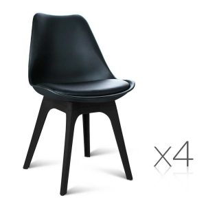 Eames DSW Visitor Cafe Chairs - Black