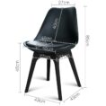 Eames DSW Visitor Cafe Chairs - Black