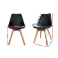 Eames Retro Cafe Chairs Black x2