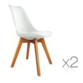 Eames Retro Cafe Chairs White x2