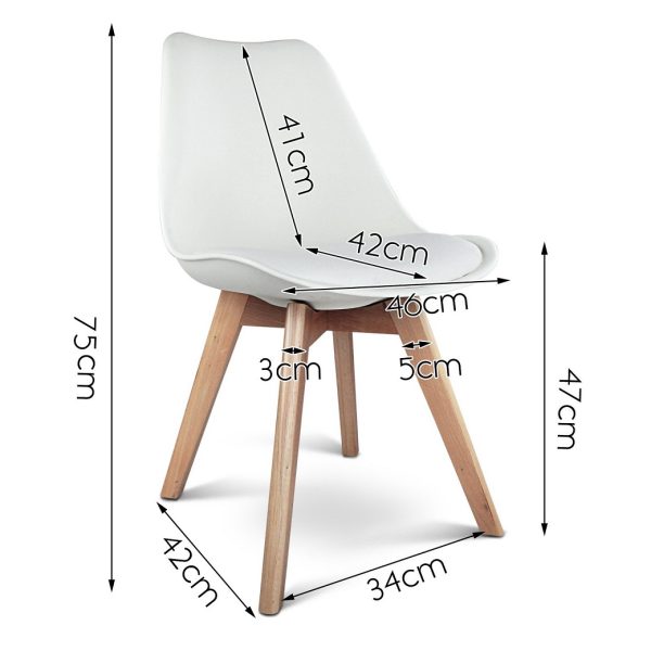 Eames Retro Cafe Chairs White x2 Eames Retro Cafe Chairs White x2