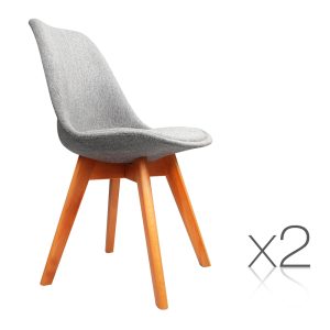 Eames Retro Cafe Chairs Grey x2