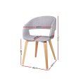 Kinn Visitor Chair Light Grey x 2 - Check Stock