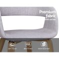 Kinn Visitor Chair Light Grey x 2 - Check Stock